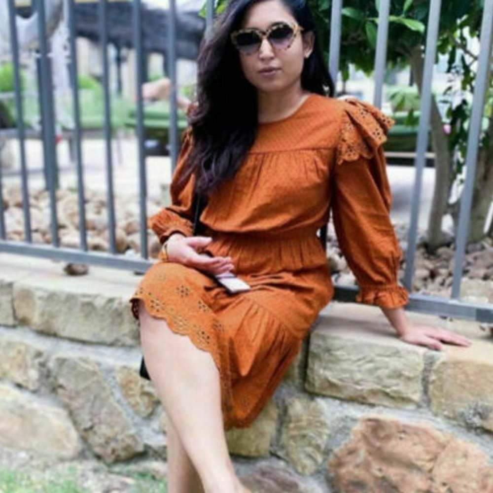 Universal Thread Long Sleeve Ruffle Dress L - Picture 6 of 7
